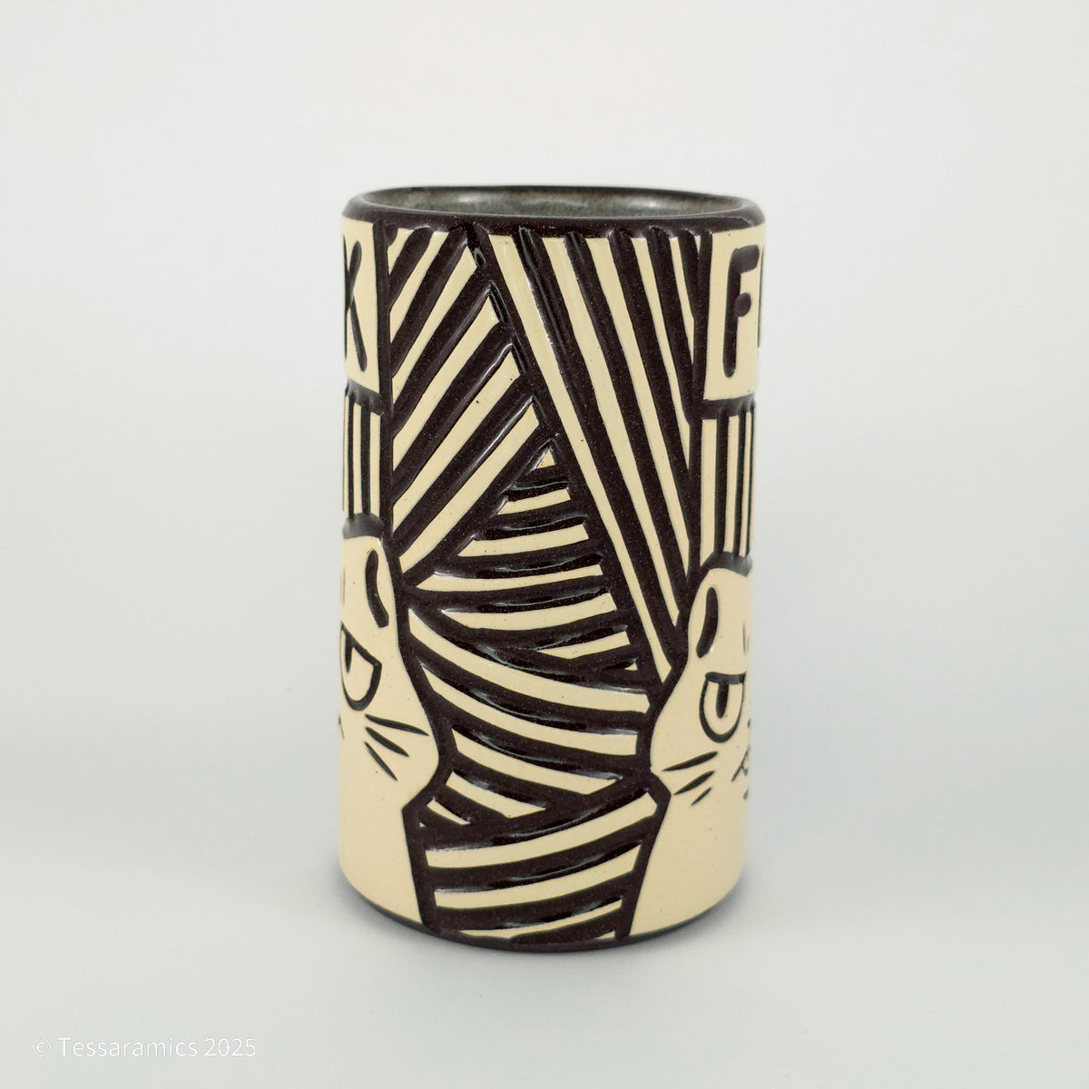 16 oz Fuck Cat Mug in Coffee