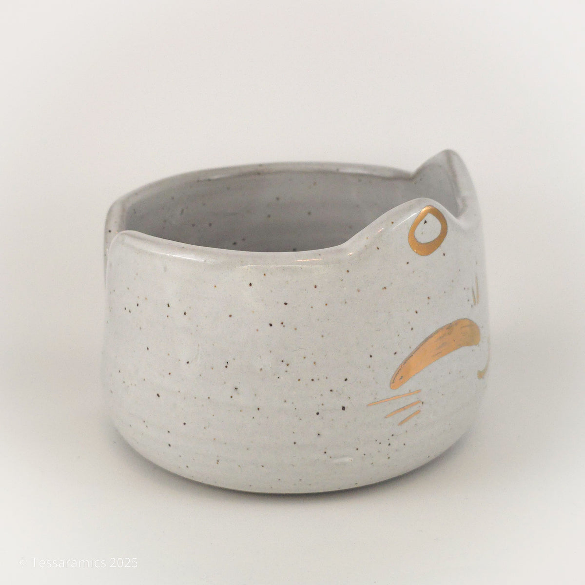 Cat Yarn Bowl with Gold*