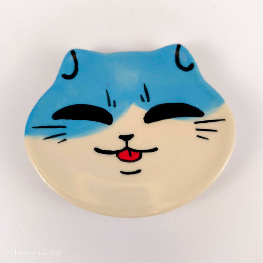 Blue Tuxedo Cat Head Ring Dish * (Copy)