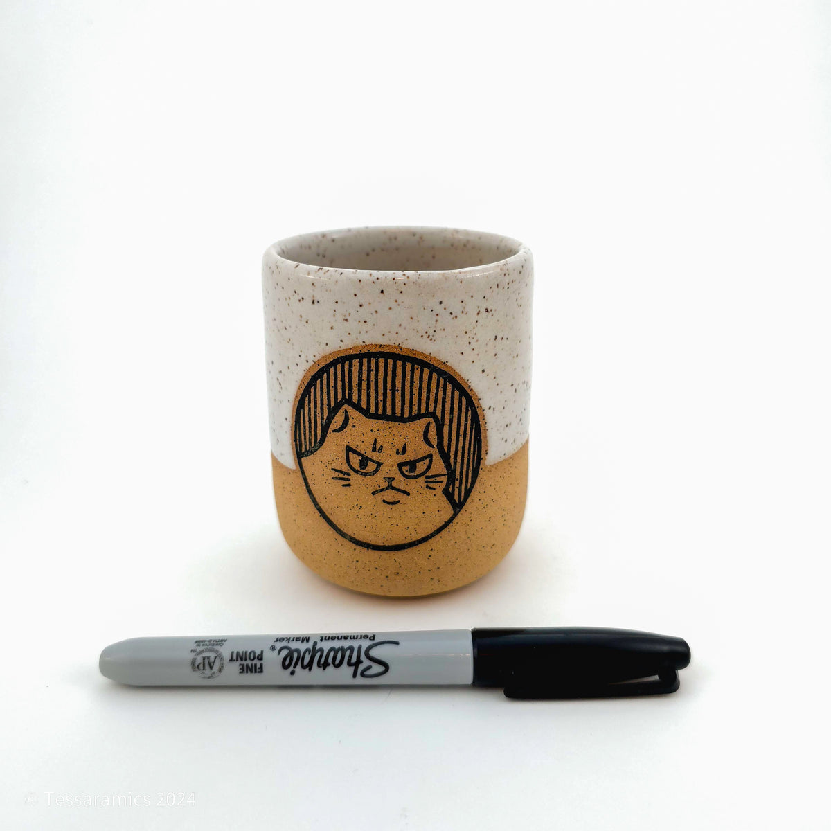 Happy and Angry Tiny Cat Tumbler
