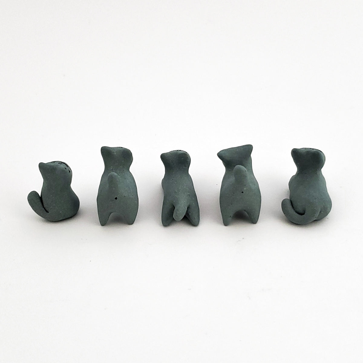 Set of 5 VERY Tiny Grey Cats*